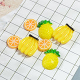 Maxbell 22 Pieces Lots Mixed DIY Flatbacks Resin Flat Back Pitaya Orange Apple Watermelon Carambola Banana Kiwi Cabochon Buttons Scrapbooking Slime Charm DIY Embellishment Craft