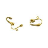 Maxbell 12 Pack Gold Plated Colors Clip on Earring Findings Earring Converter Standard Ball with Easy Open Loop for DIY Jewelry Making Earring Accessories