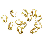 Maxbell 12 Pack Gold Plated Colors Clip on Earring Findings Earring Converter Standard Ball with Easy Open Loop for DIY Jewelry Making Earring Accessories