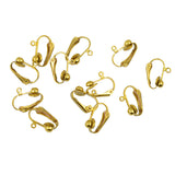 Maxbell 12 Pack Gold Plated Colors Clip on Earring Findings Earring Converter Standard Ball with Easy Open Loop for DIY Jewelry Making Earring Accessories
