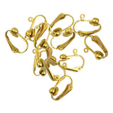 Maxbell 12 Pack Gold Plated Colors Clip on Earring Findings Earring Converter Standard Ball with Easy Open Loop for DIY Jewelry Making Earring Accessories
