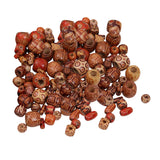 Maxbell 150 Pieces Assorted Style Printed Boho Wooden Wood Beads Large Hole Loose Spacer Beads Jewelry Making Accessories