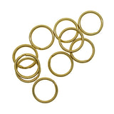 Maxbell 10 Pieces Round Solid Brass Split Key Ring Chain Hook Hardware Keyrings Keyschains Connector Bag Charms Clasp 20mm