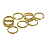 Maxbell 10 Pieces Round Solid Brass Split Key Ring Chain Hook Hardware Keyrings Keyschains Connector Bag Charms Clasp 20mm