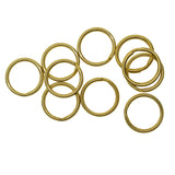 Maxbell 10 Pieces Round Solid Brass Split Key Ring Chain Hook Hardware Keyrings Keyschains Connector Bag Charms Clasp 20mm