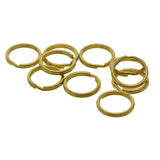 Maxbell 10 Pieces Round Solid Brass Split Key Ring Chain Hook Hardware Keyrings Keyschains Connector Bag Charms Clasp 20mm