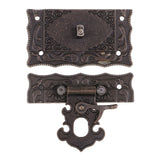 Maxbell Vintage Style Wooden Box Suitcase Case Alloy Hasp Latch Hook Hasp Jewelry Box Latch Lock Case Boxes Quartet Buckle DIY Craft