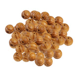 Maxbell 50Pieces Natural Round Wooden Spacer Bead DIY Jewelry Making Burlywood 12mm