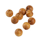 Maxbell 50Pieces Natural Round Wooden Spacer Bead DIY Jewelry Making Burlywood 12mm