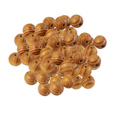 Maxbell 50Pieces Natural Round Wooden Spacer Bead DIY Jewelry Making Burlywood 12mm