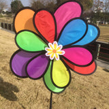 Maxbell Large Sunflower Windmill Wind Spinner Garden Double Wheel Decorative Kid Toy