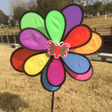 Maxbell Large Sunflower Windmill Wind Spinner Garden Double Wheel Decorative Kid Toy