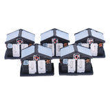 Maxbell 5PCS Resin Mini Miniatures Emergency House Figurine Home Garden Decoration