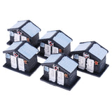 Maxbell 5PCS Resin Mini Miniatures Emergency House Figurine Home Garden Decoration
