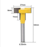 Maxbell 1/4" Shank T-Slot T-Track Slotting Router Bit 3/8" Cutting Edge Woodwork