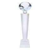 Maxbell Crystal Quartz 29cm Diamond Tops Trophy Award for Soprts Competition Winner