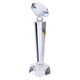 Maxbell Crystal Quartz 29cm Diamond Tops Trophy Award for Soprts Competition Winner