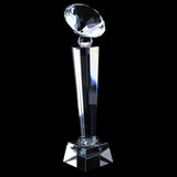 Maxbell Crystal Quartz 29cm Diamond Tops Trophy Award for Soprts Competition Winner