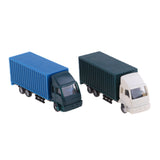 Maxbell 2x 1:100 Painted Model Car Container Truck Figure Layout Architecture Parts