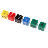 Maxbell 25Pcs Acrylic Six Sided Dice Dies 1-6 Digital for KTV Club Entertainment Toy