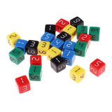 Maxbell 25Pcs Acrylic Six Sided Dice Dies 1-6 Digital for KTV Club Entertainment Toy