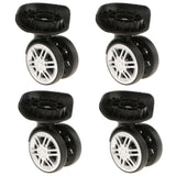 Maxbell 4 Pieces Replacement Travel Luggage / Trolley Case Universal Swivel Casters Dual Roller Bearing Wheels for DIY / Repair [YJ-002] - Black