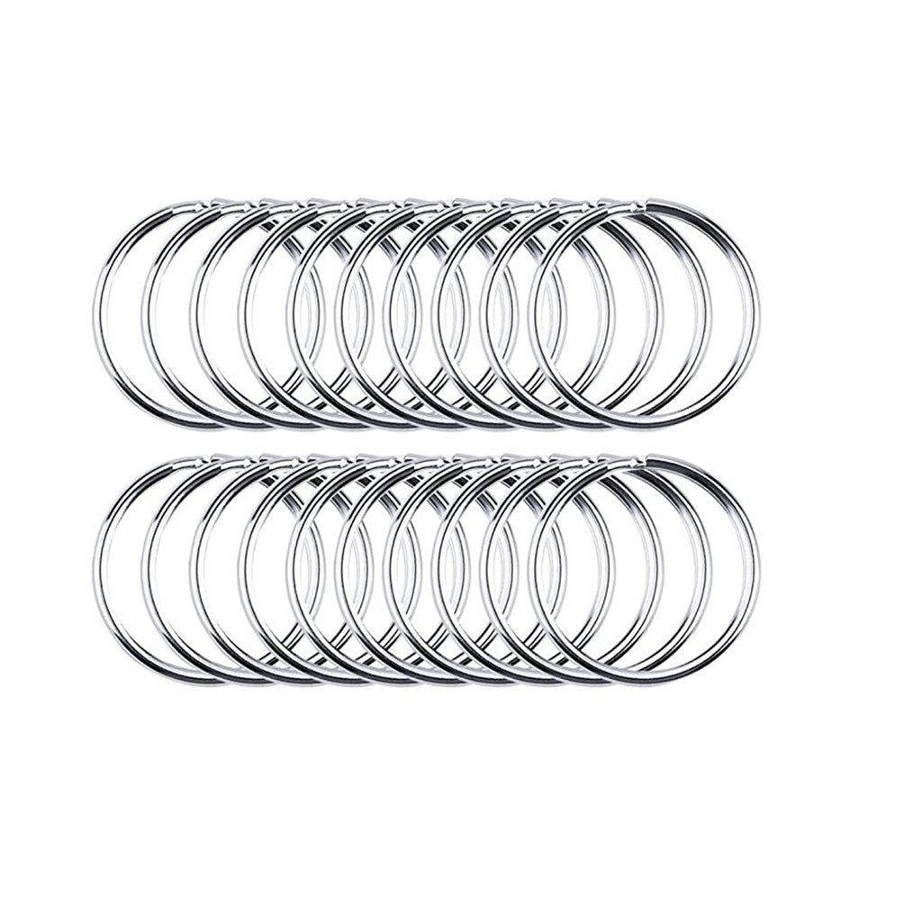 Maxbell 35 MM Alloy Key Chain Rings Swivel Clasps Lanyard Snap Hook Lobster Claw Clasps and Split DIY Key Rings for Jewellery Making Craft Supplies Pack of 50 Pcs