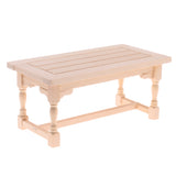 Maxbell 1:12 Scale Natural Wooden Dining Table Chairs Furniture Set Dollhouse Decor