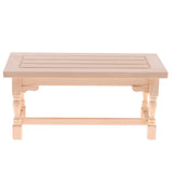 Maxbell 1:12 Scale Natural Wooden Dining Table Chairs Furniture Set Dollhouse Decor