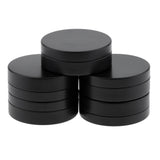 Maxbell 5 Pack Black Aluminum Empty Cosmetic Boxs Vial Bottles Round Pot Jars with Lid 100ml/3.5oz for Makeup Cream Sample Powder Tins Containers