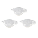 Maxbell 3 pieces clear silicone reusable mixing measuring cups liquid epoxy resin hobby craft casting jewelry making diy tools