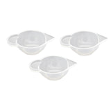 Maxbell 3 pieces clear silicone reusable mixing measuring cups liquid epoxy resin hobby craft casting jewelry making diy tools