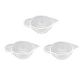 Maxbell 3 pieces clear silicone reusable mixing measuring cups liquid epoxy resin hobby craft casting jewelry making diy tools