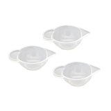 Maxbell 3 pieces clear silicone reusable mixing measuring cups liquid epoxy resin hobby craft casting jewelry making diy tools