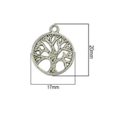 Maxbell 100 Pieces Tree of Life Shape Pendants Charms DIY for Necklace Jewelry Making and Crafts