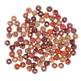 Maxbell 100 Pieces 10mm Mixed Painted Ethnic Patterns Wood Spacer Beads Wooden Loose Beads 4mm Hole for DIY Jewelry Making Macrame Crafting Hair Accessories