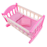 Maxbell Princess Cradle Bed Furniture for 9-11inch Reborn Girl Baby Doll Kids Pretend Play Toy Birthday Gift