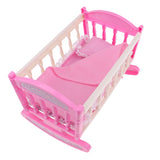 Maxbell Princess Cradle Bed Furniture for 9-11inch Reborn Girl Baby Doll Kids Pretend Play Toy Birthday Gift