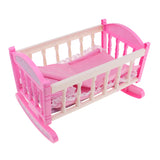 Maxbell Princess Cradle Bed Furniture for 9-11inch Reborn Girl Baby Doll Kids Pretend Play Toy Birthday Gift