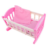 Maxbell Princess Cradle Bed Furniture for 9-11inch Reborn Girl Baby Doll Kids Pretend Play Toy Birthday Gift