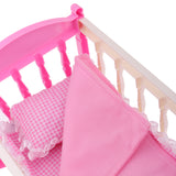 Maxbell Princess Cradle Bed Furniture for 9-11inch Reborn Girl Baby Doll Kids Pretend Play Toy Birthday Gift