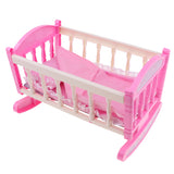 Maxbell Princess Cradle Bed Furniture for 9-11inch Reborn Girl Baby Doll Kids Pretend Play Toy Birthday Gift