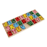 Maxbell 156 Pieces Wooden Alphabet Letters with Storage Tray Box Kids Educational Toys