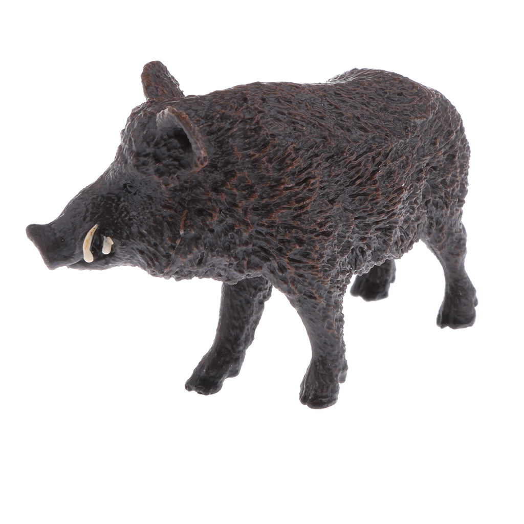 Maxbell Simulation Science & Nature Wildlife Animal Model Figurine Kids Toy Collection Home Decoration Party Favors- Wild Boar