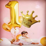 Maxbell Pieces of 6 Large Golden Crown Inflatable Foil Balloon Birthday Party Decorations