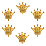 Maxbell Pieces of 6 Large Golden Crown Inflatable Foil Balloon Birthday Party Decorations