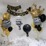 Maxbell Pieces of 6 Large Golden Crown Inflatable Foil Balloon Birthday Party Decorations