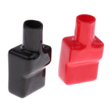 Maxbell 2 Pieces Car Auto Battery Terminal Clamp Clips Protection Covers Black+Red