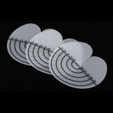 Maxbell 50Pcs Single Hole Round Spacer Template Heat Glue Shield Scalp Protector Guide Tools for Fusion Human Hair and Feather Extensions