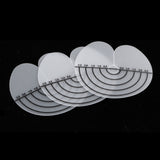 Maxbell 50Pcs Single Hole Round Spacer Template Heat Glue Shield Scalp Protector Guide Tools for Fusion Human Hair and Feather Extensions